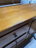 Liberty Furniture Industries Inc. 2 PC Oak Hutch***HEAVY ITEM***READ DETAILS ON PICK UP POLICY***