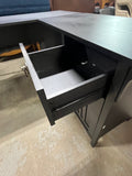 Black Particle Board L-Shaped Desk