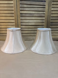 Pair of Tan Satin Finish Lamp Shades