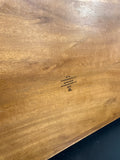 Wooden Serving Tray With Black Metal Handles By Threshold