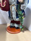 Santa Clause Statue With Blue Jacket