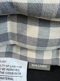 Ballard Designs Country Style Beige & Black Gingham Bench Cushion