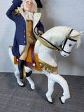 (E) General George Washington on Horse 1991 Signed Colonial Williamsburg Gladys Boalt Hand Made Ornament