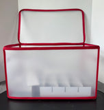 Clear Soft Plastic Zip Up Ornament Storage Box with Dividers