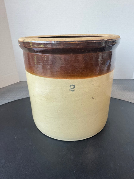 2-Gallon Vintage Stoneware Crock
