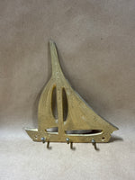 Brass Sail Boat Key Holder