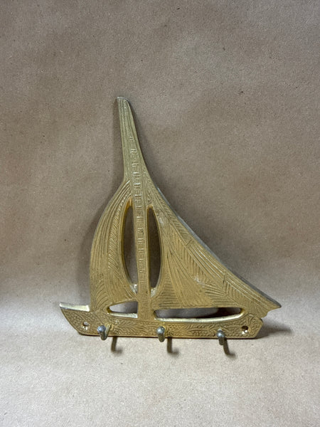 Brass Sail Boat Key Holder