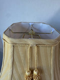 Black Metal Table Lamp with Tasseled Shade (WORKS)