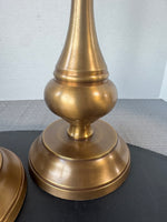 Pair of Jamie Young India Large Brass Candlesticks