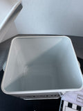 White Farmhouse Style Metal Laundry Bin with Scoop & 2-Piece Mesh Washing Bags