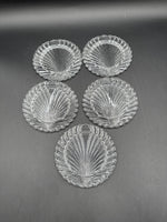 Set Of 5 Clear Acrylic Vintage Coasters // 2 Sets Available // PRICED INDIVIDUALLY