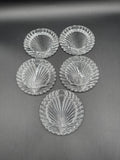 Set Of 5 Clear Acrylic Vintage Coasters // 2 Sets Available // PRICED INDIVIDUALLY