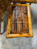 Bamboo Style Pair of Folding TV Tray Tables