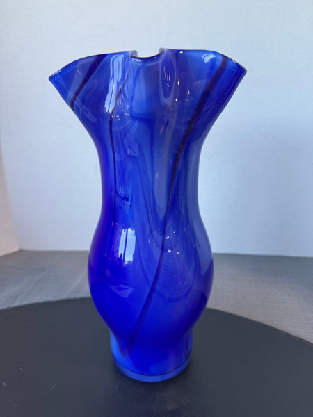 Cobalt Blue Handkerchief Vase