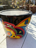 Colorful Glazed Pottery Planter, Mexico