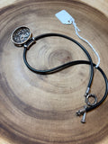 Silver Pendant on Cord Necklace