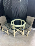 Glass Top Table with (2) Chairs
