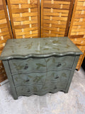 Green Dresser with Stencil Design