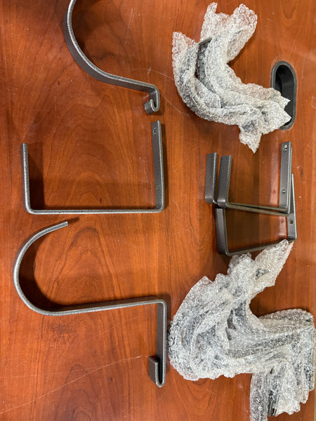 16 pc Lot of Heavy Duty Metal Hooks/Brackets