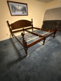 King Bed with Side Rails and Metal Support Slats