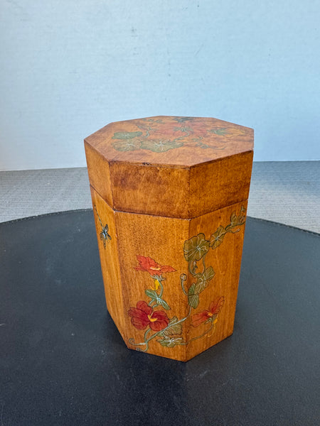 Betsy Krieg Salm Double Signed Hand Painted Octagonal Lidded Box
