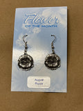 Pewter Poppy Earrings