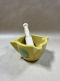 Pottery Style Mortar And Wooden Pestle