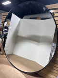 Large Round Mirror with Black Edge