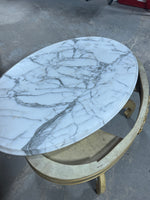 Oval Marble Top Coffee Table