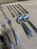 Rogers Deluxe Plate Precious Flatware Set With Case - 64 Pieced