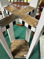 Black & White Painted Plant Stand