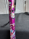 Purple Floral Adjustable Height Lightweight Collapsible Aluminium Cane