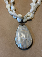 Mother of Pearl/Sterling Necklace & Earring Set