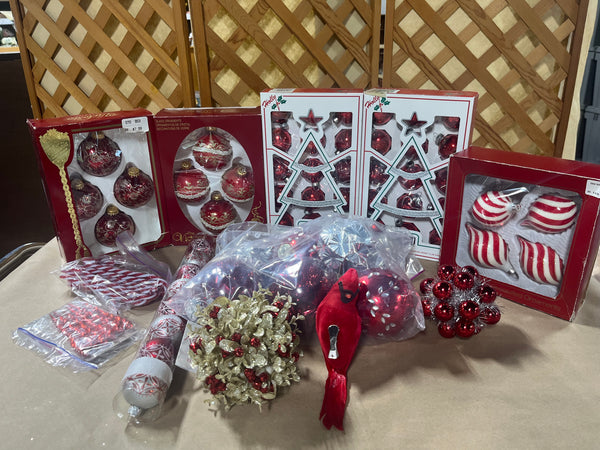 Red Ornament Lot