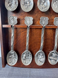 Guilds of London 12-Piece Craftsmen of America Pewter Spoon Collection with Rack