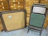 Samsonite Futura Green Folding Card Table with (4) =folding Chairs