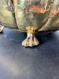 Hammered Brass Vintage Double Lion Head Clawfoot Foot Bath or Planter