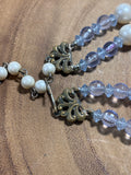 Periwinkle & Faux Pearl Necklace