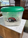 Glass Ornament Lot w/Ornament Storage Tub