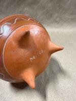Footed Mexican Pottery Bean Pot READ DESCRIPTION