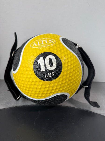 Altus Althetic 10LB 2-In-1 Power Medicine Ball with Straps