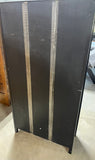 Black Particle Board Cabinet with Pumpkin Knobs