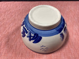 Vintage Delft Blue Windmills Serving Bowl, Hand-Painted