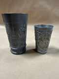 Pair Of Pewter German Cups