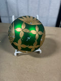 Waterford Vintage Holiday Heirlooms Frosted Glass Ball Ornament J