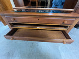 Large Square Glass Top Coffee Table with Display Drawer***HEAVY ITEM***READ DETAILS ON PICK UP POLICY***