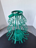 Green Metal Christmas Tree Candle Holder Lantern