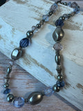 Shades of Periwinkle Blue Beaded Necklace