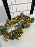 Autumn Themed Faux Floral Oval Candle Ring