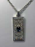 Napier Necklace with Sparkly Rectangular Pendant